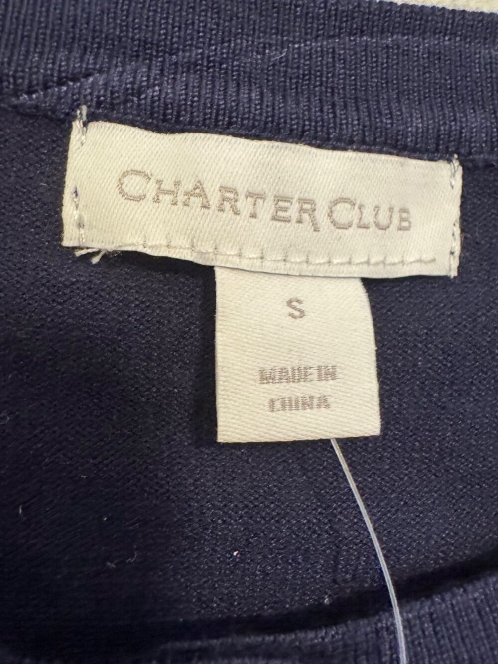Charter Club Womens Navy Blue Button-Front Cardigan Sweater Size S - Picture 3 of 7